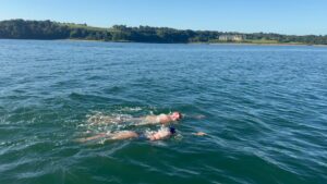Adam Walker Instagram - Back in the North Channel again training with @pohlnathalie . Acclimatising to the 13 degrees water temperature means we have to be consistent.
Some days you may not feel like it but the goal of crossing the North Channel is much bigger than the discomfort. So we finish training, warm up, eat something and face and embrace the discomfort again and again. The aim is to be comfortable being uncomfortable. #nevergiveuponyourdreams