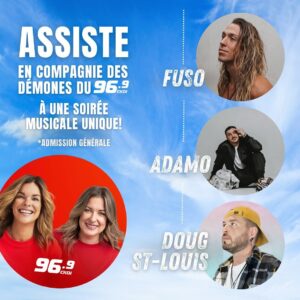 Adamo Marinacci Instagram - Oh oui! 🎉
Le 24 août, viens sauter avec nous chez @parachutevoltige et assiste au spectacle de @adamo.grosbig et @fusomusic directement sur place! 

Au menu:
- Prestation de cirque de @claudinelanglois 
- Boissons de @skrt_canada 
- Pogos véganes de @greenbrothers_aliments 
- Présence de @kimrusk et @joanieduquette de @ckoi969 

Aucun achat requis pour venir voir le spectacle. 

Merci infiniment à:
@parachutevoltige 
Québec Son Energie
@greenbrothers_aliments
@skrt 
@nik_segoya