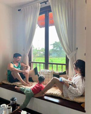 Addite Shirwaikar Malik Instagram - Stepping into Villa da fiore by @lussostays_ felt like entering a different world where life just slows down
Nestled in quaint lanes of Parra , the villa offers a perfect escape to disconnect from the world. Its  peaceful surroundings provided a much-needed break from the daily grind.

“Our stay at the villa was exceptional. The accommodations were luxurious and comfortable, the green views were just too soothing to the eyes , and special mention to the service & caretakers Sunny & Samuel who made us feel at home..It truly felt like a home away from home, and we couldn’t have asked for a more perfect getaway..For four days, we stayed there and didn’t feel like stepping out once..it just felt so home..endless conversations, happy  pool time, and fun cooking was all that we did..It was just a perfect holiday which told us ‘Just Slow down

One of the most heartwarming feeling was how Eebee not even once in 4 days  miss his usual play area. As a toddler, he usually needs many activities to stay entertained, but this time, he was perfectly content & happy just doing things wat we were doing..reading ,chatting , even cooking & dipping in the pool..

This villa, nestled in nature, allowed us to slow down and truly connect with each other. It reminded us that sometimes, to go faster in life, you need to slow down and cherish the moments that matter. Villa da fiore is more than just a place to stay; it’s a place to create lasting memories!!