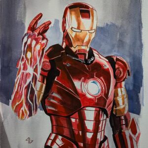 Adi Granov Instagram - A commission from SDCC

Iron Man MK3 doing the snap

Watercolour on paper

#ironman #marvel #adigranov