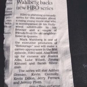 Adrian Grenier Instagram - Clipping from when Entourage first launched 20 years ago!