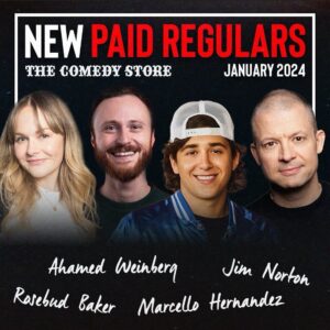 Ahamed Weinberg Instagram - When I moved to LA 12 years ago I needed an internship for film school and googled the word “comedy”. The Comedy Store came up and I called. A man named Tommy picked up and said they don’t do internships, but gave me a long rundown of the entire history of the club and said I should come for Potluck. I went.

The Store was a different place then, very dismal and empty. I performed in an empty OR that night and bombed in front of 12 people. I kept trying to save myself by telling the crowd that these jokes worked in Philly. Another joke didn’t work and I’d say “that’s a philly joke”. The host went up after me and said “I guess Philly means terrible”. That was the first big laugh of the night.

I kept going. A few months later the booker came up to me and said “you had a good set tonight”. He said the store likes me, meaning the building. He said I was being myself, and that’s what The Store is looking for, it’s what Mitzi wanted. He also said I’m now “friends and family” and I can start calling in for spots. I was overwhelmed, it felt like I was in the mafia. This was around 11 years ago.

I’ve been through so much in this building. Getting passed seemed like something that only happened to door guys or people with credits. Even after I had credits, it seemed so far away. Impossible. But I always felt like I could hang out there, and like I was part of the building.

The Store changed and became a focal point in the world for comedy again. I stopped getting spots, I got spots, I felt great there, I felt awful there. I’ve been through so much in LA but I never stopped going. The creepy dark hallways and hidden passages. The lure of Cero’s nightclub and all the murders and ghosts. The only place in the world I could go on a random lonely night and be sure to find friends. A solace in the unemployment haze of being an open mic comedian.

Very rarely does something feel special or important like this. I truly feel honored to be apart of it. Thank you @thecomedystore