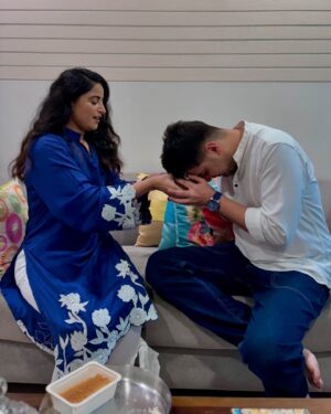 Aishwarya Sharma Bhatt Instagram - Happy rakhshabandhan Veeraaa 🧿❤️

#rakhi #rakshabandhan #rakshabandhan2024 #aishwaryasharma #vihanverma #sharmaverma #bhaibehen #love
