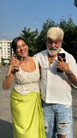 Akshara Singh Instagram - Some moments with papa are beyond words. Cherishing every laugh, every hug, every memory 💖 @indrajit4895 
.
.
.
.
#FatherAndDaughter #ForeverMyHero #aksharasingh #papa #reelitfeelit #happiness #myworld #myfriend