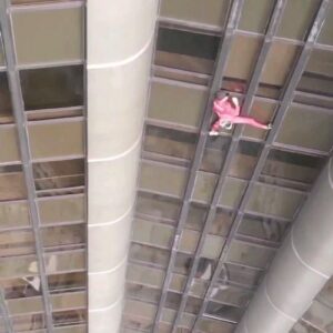 Alain Robert Instagram - As I was climbing  freesolo  for my 5th times Montparnasse in Paris but this time at 60 years old all of the sudden  the tip of my left foot has slipped.  My mistake  as I was using some brand new climbing  shoes instead  of some worn ones  with a much better feeling . We could call it a mistake  from a beginner.  But for sure in those moment our will to stay alive and our survival instinct  is taking over all of the functions of our human body .
Feel free to DM me on that matter. 
#climbing #freesolo #challenge #mindset #adventure #resilience #climbinginsiration