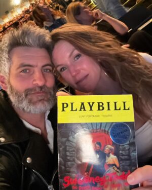 Alan Powell Instagram - Here for opening night for sweeney Todd! Grateful and happy to be here to support @jordanfisher do his thing! @bryciemarie