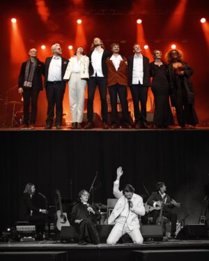 Albin Lee Meldau Instagram - Hommage På Svenska à la GRAND FINALE! En spelning utöver det vanliga med mitt första frieri (dessvärre inte till mig), min första vals (återigen inte med mig) å min första stage crasher (denna var faktiskt ägnad åt mig!!)

STORT TACK till samtliga medverkande och till alla er som var med och avslutade HPS på bästa sätt! Kommer att minnas denna afton en lång tid framöver ❤️❤️❤️❤️❤️

Kapellmästare, gitarr: @simonsofelde 
Piano, trummor: @kallestenbacken 
Kontrabas: @diskbengt 
Träblås, percussion: @axelcrone & Joakim Rolandsson
Cello: @manuelaferrao 
Violin, sång: @amelieevmark 
Ljud, ljus & TM: @cesarwehlander @mickethenor @pisonenterprises & Christian Irestad