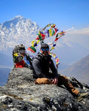 Aldo Kane Instagram - Wow! It's already been a year since I started my trek to climb Mount Everest and Lhotse. 🏔 

Love that walk in! 

#Nepal #climbing #Everest #Lhotse #khumbuvalley