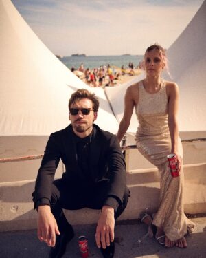Aleksandr Kuznetsov Instagram - Pretending that I have my own tuxedo with @caldeira_helena 
📸 by amazing @mrbertiewatson 

big thanks to @stivali_boutiques and Paulo for dressing me for Cannes Film Festival, allowing me to temporarily look like as if I actually know what to wear