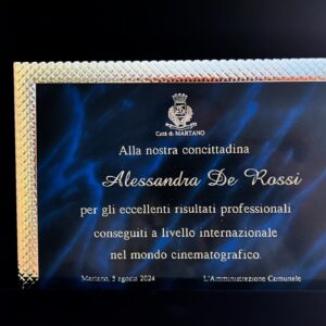 Alessandra de Rossi Instagram - Grazie @comunemartano per il riconoscimento. Arrivederci alla prossima volta. Grazie di tutto 🇮🇹❤️