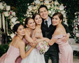 Alexa Ilacad Instagram - My heart swells for the both of you. 🤍 Congratulations, mga mahal!!! Hindi pira-piraso ang pagmamahal na meron kami para sainyo kundi buong-buo at maaasahan niyo kami palagi. May God continue to bless you both. 🤗

📷 @myiookamoto