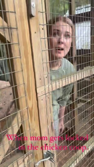 Alexandra Breckenridge Instagram - I got locked in the coop today. I yelled and yelled for help. Now we know I can’t be heard from in our house. 😂
I was even late for my very last session of ADR for Virgin River season 6 due to the debacle.