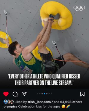Alexandra Johnson Instagram - When I was trying to qualify for the 2020 Olympics, I could rattle off a dozen out Olympic athletes because it mattered to me. The representation mattered to me. Today’s @olympics post shows that it still matters, maybe now more than ever.

Billie Jean King, Gus Kenworthy, Candace Parker, Tom Daley, Megan Rapinoe, Sue Bird, Adam Rippon, Ali Krieger, Diana Taurasi… CAMPBELL HARRISON.

I’m so proud of you @campbell_harrison547 and everything you’re doing, and I’m so excited for you and everything to come! :)

 It matters. We matter. You matter. 🖤🏳️‍🌈