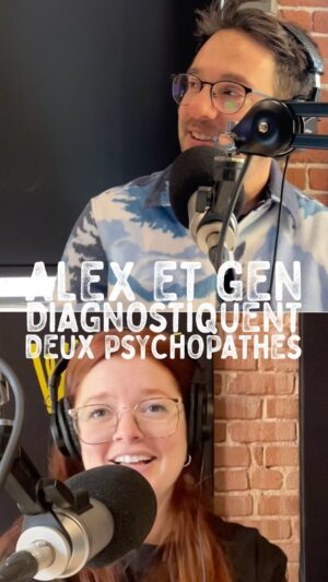 Alexandre Barrette Instagram - Alex et Gen diagnostiquent deux psychopathes! 😨