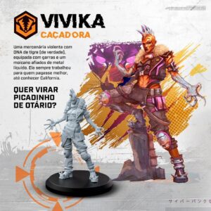 Alexandre Ottoni Instagram - CONHEÇA OS HERÓIS DE OZOB: A CYBERPUNK BOARD GAME 🤡💥 
 
Neste jogo, os jogadores vão assumir o papel de hackers, mercenários, pós-humanos e outros rebeldes que lutam contra a opressão das megacorporações! Conte com seus amigos… E APENAS COM ELES. Pois neste futuro distópico, o próprio sistema está contra você… 
 
Conheça alguns dos integrantes que lutarão ao seu lado: 
 
💥OZOB — Com apenas dois anos restantes até seu vencimento, OZOB é um pós-humano criado por um cientista insano com a aparência de um palhaço e, com uma granada vermelha no lugar do nariz, ele quer aproveitar ao máximo cada momento da vida. 

💥CALIFORNIA — Uma jovem que modificou a si mesma com DNA alienígena, o bastante para acreditar que é possível destruir o sistema, genial o bastante para até talvez conseguir! 
 
💥VIVIKA — Uma mercenária violenta com DNA de tigre (de verdade), equipada com garras e um moicano afiados de metal líquido. Ela sempre trabalhou para quem pagasse melhor, até conhecer California.

E não esqueça que já estamos com a página da campanha internacional no ar, através do link da bio! É OZOB RAPÁ!