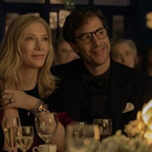 Alfonso Cuarón Instagram - DISCLAIMER*

“She’s harassing me.”
 Kevin Kline as Stephen Brigstocke (2024, ‘Present Day)

Burning your secrets
Cate Blanchett as Catherine Ravenscroft (2024, ‘Present Day’)

Hungover, hurt, and betrayed.
Sacha Baron Cohen as Robert Ravenscroft (2024, ‘Present Day’)

“Were you looking at me?”
 Leila George as Catherine Ravenscroft (2001)

Discovering in the world.
Louis Partridge as Jonathan Brigstocke (2001)

Betrayed by his mother.
Kodi Smit-McPhee as Nicolas Ravenscroft (2024, ‘Present Day)

“Nancy, the police are here.”
 Lesley Manville as Nancy Brigstocke (2024, ‘Present Day’)

In mourning.
Kevin Kline as Stephen Brigstocke (2001)

“A beacon of truth, who is an inspiration to us all.” Cate Blanchett as Catherine Ravenscroft, and Sacha Baron Cohen as Robert Ravenscroft (2024, ‘Present Day’)
 
“Have you always been faithful?”
Louis Partridge as Jonathan Brigstocke and Leila George as Catherine Ravenscroft (2001)
  
*October 11 on @appletv
