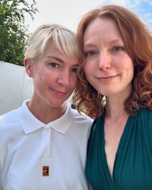 Alicia Witt Instagram - 🩵
@nora_schaefer and the schautzi mautsiii 🐾