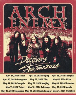 Alissa White-Gluz Instagram - We're heading back to ASIA! This has been a long time coming and we can't wait to bring the Metal madness! 🤘🏻 Where will we see you? 🔥⁠
⁠
⁠
04/24/2024 Seoul Korea⁠
04/26/2024 Beijing ⁠
04/28/2024 Shanghai⁠
04/30/2024 Guangzhou ⁠
05/02/2024 TBA
05/03/2024 Xi’an⁠
05/05/2024 Chengdu⁠
05/07/2024 Nanjing ⁠
05/09/2024 Shenzhen⁠
05/11/2024 Taipei ⁠
05/12/2024 Taichung⁠
05/15/2024 Manila ⁠
05/17/2024 Singapore ⁠
05/19/2024 Kuala Lumpur⁠
05/21/2024 Bangkok⁠
05/23/2024 Jakarta 
⁠
⁠
⁠
#ARCHENEMY #ASIATOUR #DECEIVERS #ASIA #CHINA #THAILAND #TAIWAN #KOREA #PHILLIPINES #SINGAPORE #MALAYSIA #LIVE