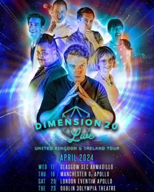 Ally Beardsley Instagram - Dimension 20 🇬🇧 and 🇮🇪 tour next April! I love when we get to go bloke mode