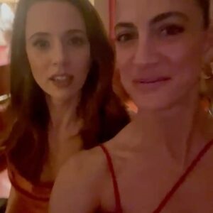 Alona Tal Instagram - What a fabulous night with my loves @susieabromeit and @ronalee_shimon  wearing something with no spit up on it and remembering I have actual conversation skills that don’t involve me praising someone for going poop in their diaper.  Styling by @soyonan  H&M by @lana_makeup_losangeles