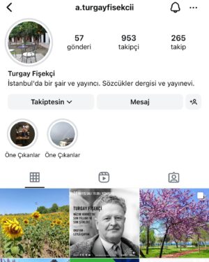 Altan Gördüm Instagram - LÜTFEN DİKKAT!Sevgili dostum,Şair TURGAY FİŞEKÇİ’nin hesabı sahtekârlar tarafından ele geçirilmiştir.Paylaşımlara itibar etmeyiniz.