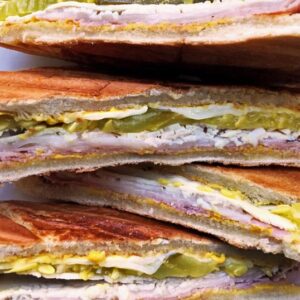 Alton Brown Instagram - The Cuban is my favorite sandwich of all time and I respect it deeply.  However, sometimes, in summer, I occasionally skip roasting a hunk of pork and reach instead for herb-roasted turkey from the deli. Is it authentic? No. It is however, delicious.

#linkinbio #TurkeyCuban #Cubansandwich #instagood #roastporkvsroastturkey