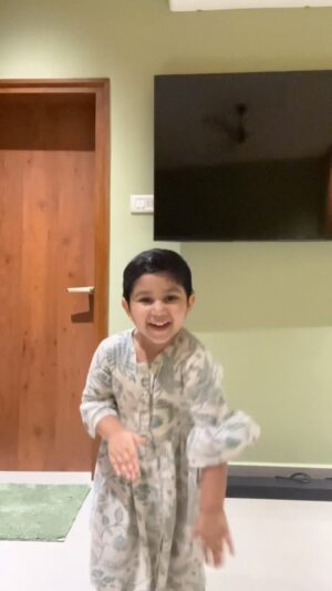 Alya Manasa Instagram - My daughter aila vibing for this song #aila (the cute little Cinderella )