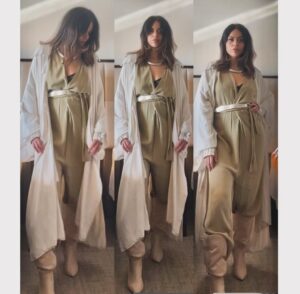 Alyssa Diaz Instagram - @ritaghanimela and I had so much fun coming up with this look for @comic_con. She’s a talent and a dear friend and we are always seeking the fun and play in fashion. A Jedi who is ready to go to the disco was the inspiration. A little nod to R2-D2 with the silver. And Dune’s color palette. What I love about the Jedi is about tapping into the force - our intuition, instinct,  that which connects us to all. That dive into the unknown is what life is all about. So dive in with an open heart ❤️ and find the light in the dark.