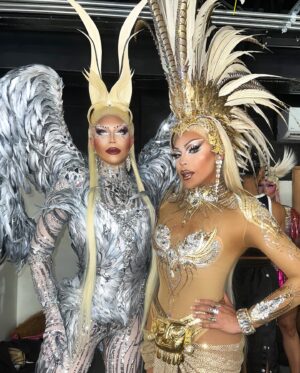 Alyssa Hunter Instagram - I am Good, but not an Angel.🪽🥀 

Serving my Exotic Angel-Demon Look for my show at @kweensklub.😈🪽

Thank You Puerto Rico for all your love. We Had a Blast Receiving for the first time from @dragraceholland The Queen @missenvyperu, Love You Sister, Puerto Rico Loves You.❤️✨

Corset/Wings: @raulredaggio 
Catsuit: @flowers_nahara 
Horns Wig: @luova.wigs 
Photos: @moralesjatniel 

#Evil #Angel #Wings #Performance #puertorico #rupaulsDragRace #dragrace #Fantasy #creaturedesign #featherart @allanwalker_