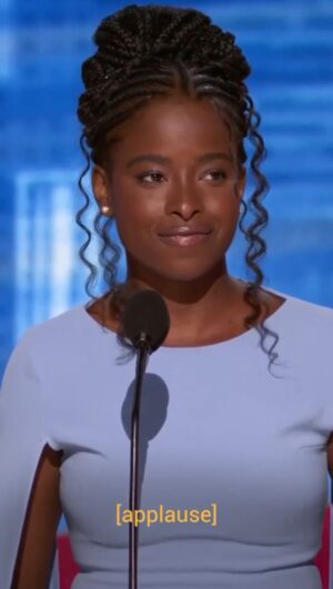 Amanda Gorman Instagram - I was honored by the opportunity to perform my newest poem, “This Sacred Scene”, at the 2024 Democratic National Convention. A huge thank you to @kamalaharris for having me—I am so grateful. And finally, thank you all for watching, and for your kind words and support 💙

You can share your voice by registering to vote and voting this November at whenweallvote.org 💙

#dnc2024

Hair: @ursulastephen
Makeup: @tiadantzler
Styling: @jasonbolden