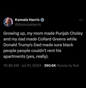Amanda Palmer Instagram - This is from a parody account but would be perfect for Fantastic Riposte for two reasons:

1) Kamala would be using Food As Poetic Metaphor, thus killing like 17 birds with one highly relatable stone for Americans 

and 

2) The Michelle Obama approach of “when they go low, we go high” doesn’t work with completely shitty and unapologetic narcissists like Donald Trump, and she knows she isn’t EVER going to win over his base. So she isn’t gonna try. This message goes low but in the highest possible way. 

Kamala media team, WATCH AND LEARN!!!!!!!!!! And for the love of god and all that’s holy, PLEASE ACTUALLY POST THIS KINDA SHIT. JUST DO IT. 
And for the love of god and all that's holy, JUST STOP BEING SO NICE AND GO LOW IN THE HIGH WAY. Or High in the Low way? It’s the only way to beat this fucker. 

Do if for a country of women who are sick of this man and his shitty and compassionless way of being. FIGHT. BACK. Have your cake and eat it too!! Call him out for having eyes bigger than his stomach!! Call him out for what he has does to women!! Call him out for his greed!! Call him out for his obvious egotism and hypocrisy!! DO IT!!!! Call him out for his utterly inhumane behavior and lack of accountability!!!!!!!!
CALL👏HIM👏OUT👏AND👏MAKE👏HIM👏SQUIRM👏.

We have been waiting.