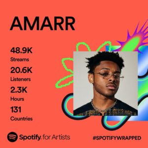 Amarr M. Wooten Instagram - #Year1 
Always been a dream to release music, and to be able to do one of these is crazy man 🤯 Thank you everyone for listening!!! New music 2024 ☄️

Special announcement coming soon as well. 👀
