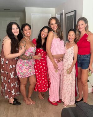 Amber Stevens West Instagram - Consider me SPRINKLED!!! I love each and every one of you beyond words. #3 has officially been blessed! My wish is for everyone to feel as loved and supported as I do. #kamala2024