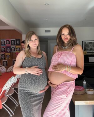 Amber Stevens West Instagram - Consider me SPRINKLED!!! I love each and every one of you beyond words. #3 has officially been blessed! My wish is for everyone to feel as loved and supported as I do. #kamala2024