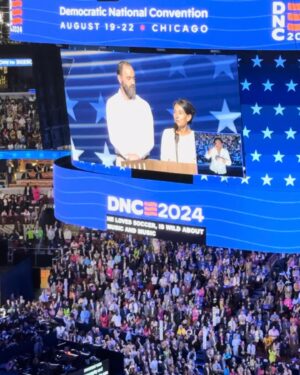 Amber Tamblyn Instagram - These are the moments that will stick with me from the DNC this past week. The ones that made me laugh, took my breath away, brought me to tears, and called me in. For our newsletter, you can read full recaps with exclusive videos and photos from the entire convention. We’re also doing a live zoom tomorrow, Saturday the 24th, at 1pm EST for our paid subscribers to download and discuss all of it. Hit the linktree link in my bio and “DNC recap” to sign up today

📸1: Backstage at the Live Talks Power Summit with our organization @themeteor in collaboration with @emergeamerica clasping hands with my friend, Congresswoman Ayanna Pressley
📸2: Some guy trying to get an autograph, idk
📸3: My sister in showing up, Uzo
📸4: Embracing (literally) Anita Hill
📸5: The one and only Fatima Goss Graves, President of the National Women’s Law Center
📸6: Friends Tarana Burke, Ai-Jen Poo, and Sarah Jones striking a pose
📸7: The shoes of Vermont’s first queer representative who I spoke to on a panel about the dangers of Project 2025, the incredible Rep. Becca Balint
📸8: Just casually me and Wonder Woman on a panel, nbd
📸9: Hotties Liz Plank and Anand Giridharadas 
📸10-12: inside the savvy and very smart Hotties for Harris party
📸13: Members of the Uncommitted Movement gather in a powerful sit-in outside the convention centers demanding the right to be heard and a ceasefire in Gaza
📸14: The Goldberg-Polin family who’s son was kidnapped on October 7th
📸15: Georgia Rep. Lucy McBeth and four others share devistating stories of losing children to gun violence in America
📸16: Michelle Obama’s breathtaking, sobering speech calling on all of us to show up and do something. 
📸17: My friends and colleagues at The Meteor, Cindi Leive and Meredith Shepard
📸18: A historic moment caught in a historic photograph by NYT photographer Todd Heisler: Kamala’s great niece, Amara, taking it all in.