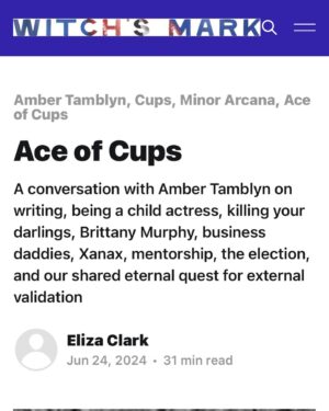 Amber Tamblyn Instagram - There are still good things happening in the world, despite what keeps us up at night. There was the historic election yesterday in France when citizens turned out en masse to keep an assumed far-right government from power. There was the same thing that happened in the UK. And there was also this interview I did with my friend Eliza Clark at Witch’s Mark, her inspired newsletter on art, storytelling, and life through the lens of the tarot. 

Currently on vacation together in matching bathing suits and heroic attempts at synchronized swimming in the ocean (you’re welcome, world!) Eli and I had a lot to talk about in this interview which focuses on the meaning of the minor arcana card, Ace of Cups; the moment a creative idea moves from your subconscious to your conscious mind, how to be your sharpest editor, and so much more. Hit the link in my bio to read it. 

📸: Eli and I living our best Ace of Cups lives, and last pic, a woman holding a sign at a New Popular Front (NFP) rally on election night in Republique Square in Paris that reads: “My heart is on the left.”

#WitchsMark
#MatchingBathingSuits 
#vivalafrance🇫🇷