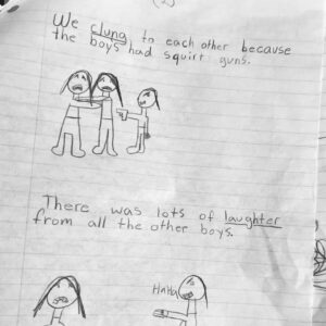 Amber Tamblyn Instagram - 9 year old Amber understood the (homework) assignment. 

#1992
#Weird
#ARumbling 
#MakeAngryBoysIntoBirdsAgain