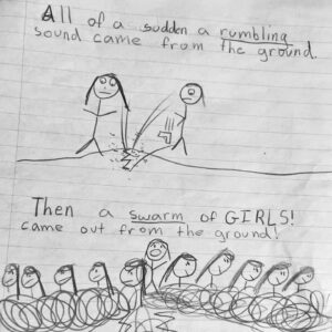 Amber Tamblyn Instagram - 9 year old Amber understood the (homework) assignment. 

#1992
#Weird
#ARumbling 
#MakeAngryBoysIntoBirdsAgain