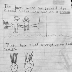 Amber Tamblyn Instagram - 9 year old Amber understood the (homework) assignment. 

#1992
#Weird
#ARumbling 
#MakeAngryBoysIntoBirdsAgain