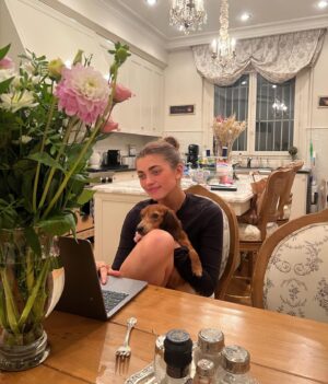 Amelie Zilber Instagram - Refuse to do homework unless dog in lap