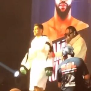 Amir Khan Instagram - Hey @tyga get the mic ready. We might need you back. 
FUCK UP THESE YOUTUBERS / DISNEY CLOWNS. #ringenterance #Boxing #kingkhan