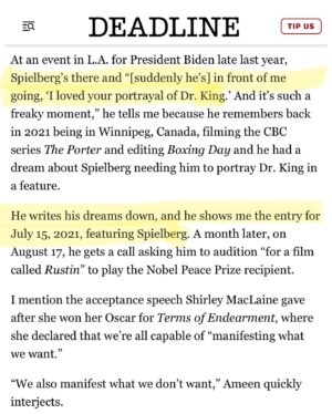 Aml Ameen Instagram - This is my story. At least part of it. And what’s next . 😎💫 @deadline 

A big thank you to @showbaz for this discussion. A premiere interview for me.

Charts my 15 year career in Hollywood. Some great real life moments, like arriving in LA as one the first Brits of my generation to land a 🇺🇸 job. Now it’s often, but back in 2010, it was a big deal.  Growing up with some of my dearest friends illumi, TJ, Jason B, Jay H, Darrell, Rahk.

Living like the Fresh Prince of Bel Air in @francesfisher  pool house 😁  To staying with Kathy Bates during the Harry’s Law years.  Reflecting upon this time, it’s mad I left my home comforts and national notoriety to pursue a goal in a whole other country at 23. Glad I did.

Baz, you’ve really written a love letter about a portion of my life & career. A few moments missing, mainly the great love stories👸🏾, but I’ll save that for my movies 📝✍🏾

Enjoy the swipe.
Link in bio

Big love

AA 👊🏾 🖤

1-13