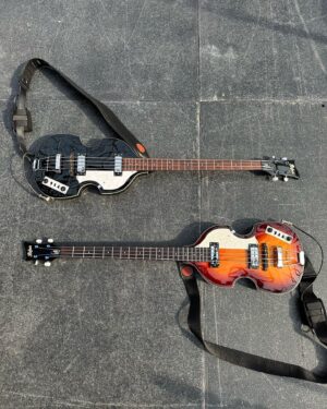 Amos Heller Instagram - Friends, please meet the gang. 

1. @fender American Ultra Jazz Bass V
  Mods- pickguard swap for aesthetics 
2. Fender American Vintage II 1960 Precision
  Mods- @seymourduncanpickups  Antiquities
3. Fender American Vintage 1962 P
  Mods: SD Antiquities 
4. @yamaha_guitars Custom BB Fretless 5
  Mods: @bartolinipups Pre
5. Fender 2008 Jazz Deluxe 5
  Mods: SD Quarter Pound pickups
6. @hofnerguitars Ignitions

All basses get @levysmusic straps, @jimdunlopusa locks and @daddarioandco strings.

A massive thanks to the companies that have always supported me. These beauties are a joy to play, thanks to @darrenkeddy 

See you tonight LA!