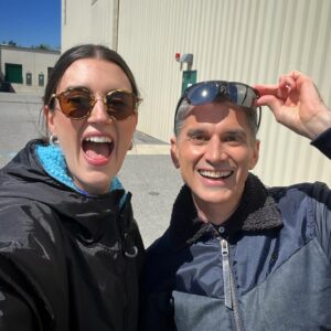 Amy Corbett Instagram - Happiest of birthdays to my fave Brickmaster! @brickmasterjamie 🥳 Whether it’s looking glam on stage, or doing laps round the studio in slippers and winter coats, it’s always a blast to hang out. Your passion for the LEGO system is contagious and I’m so proud to be your pal 🙌🎂🤩 

#legomasters #legomastersfox #legomastersusa #brickmasters #birthday #bffs #bts #behindthescenes