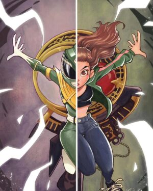 Amy Jo Johnson Instagram - Highlight of @comic_con was meeting some of the incredible cover artists for #mmprthereturn The list of talent is insane! ❤️ @boom_studios @davidmackkabuki @chrissiezullo @jaeleeart @johngiangart @davidnakayama @#powerrangers