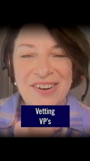 Amy Klobuchar Instagram - A rare case in which speed dating worked? 

On this week’s episode Jon Stewart is joined by Senator @amyklobuchar to discuss the Harris/Walz ticket. 

#TheWeeklyShow #JonStewart #VP #HarrisWalz #KamalaHarris #Election #Flannel