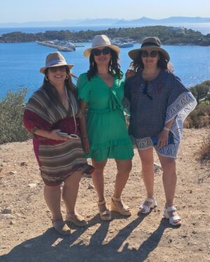 Ana Navarro Instagram - I’ve seen some beautiful sunsets in my life. By far the most memorable have been in Africa and in Greece. Very lucky to be seeing it again at The Temple of Poseidon in Siuonio, Greece. @anamariag.u, @treehouseacupuncturemiami and I met in third grade at the Sacred Heart and have been friends-like-family since, through ups and downs, joys and sadness. We first took a girls-trip when we all turned 50, and committed to making time to do it again. So here we are, embarking on another adventure, and promising to make new memories and celebrate 45 years of sisterhood. Take a little time to be with your friends and enjoy the view. 🌅

PS - @americanair lost some of our bags. So you might be seeing the same clothes over & over.