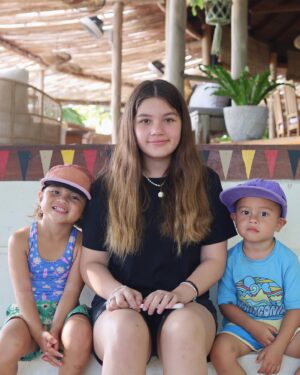 Andi Eigenmann Instagram - Too many adorable pics from our Mentawai trip that I'd love to post.🌺 here's probably the most decent photo of all of my 3 kids together.💕