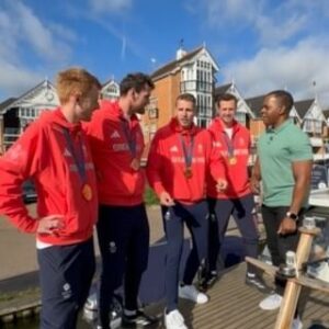 Andi Peters Instagram - Cheers lads!!! Team GB Olympic Rowing Gold and Bronze 🥇🥉