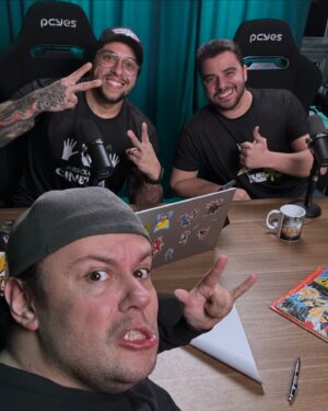 André Alba Instagram - Grande momento! @linhagemgeek com @albaa.oficial @gabriel_alba_  foi demais!! Sigam os caras!!